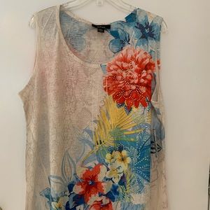 NWT Style and Co.fringe bottom Sleeveless Shirt 2X